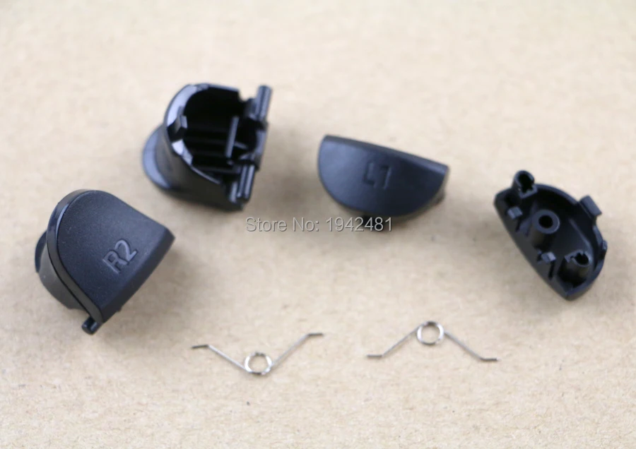 30sets Black L2 R2 L1 R1 Trigger Buttons+ Springs Replacement Parts For PS4 Controller