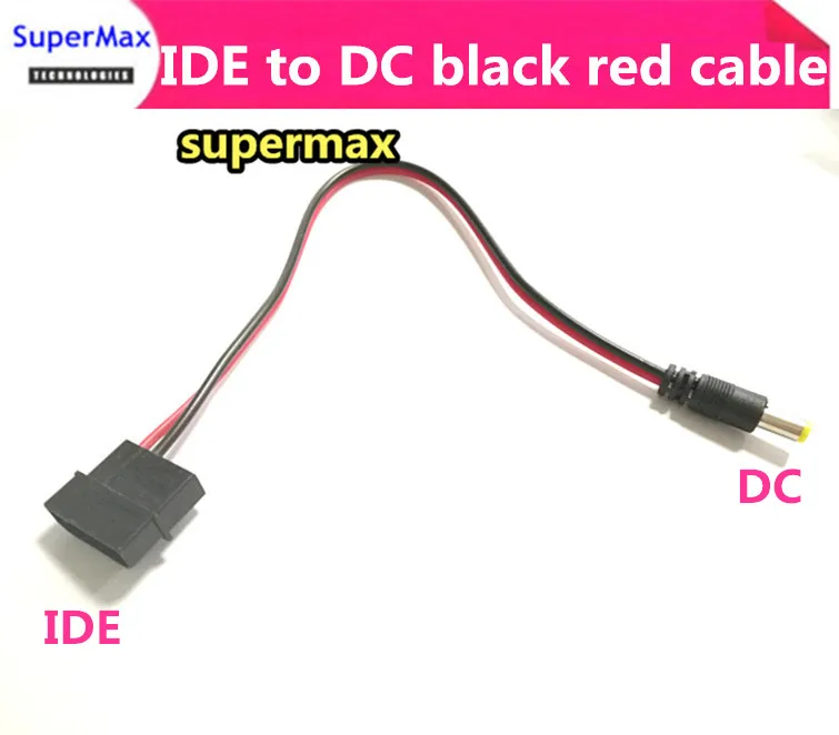 

NEW Black Sleeved DC 5.5*2.1mm Female IDE to DC Fan Adapter Cable - 20cm