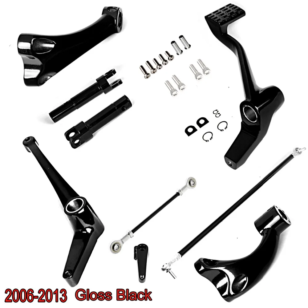 Gloss Black Forward Controls Linkage Kits For Harley 2006-2013 Sportster XL Iron 883 1200 Models