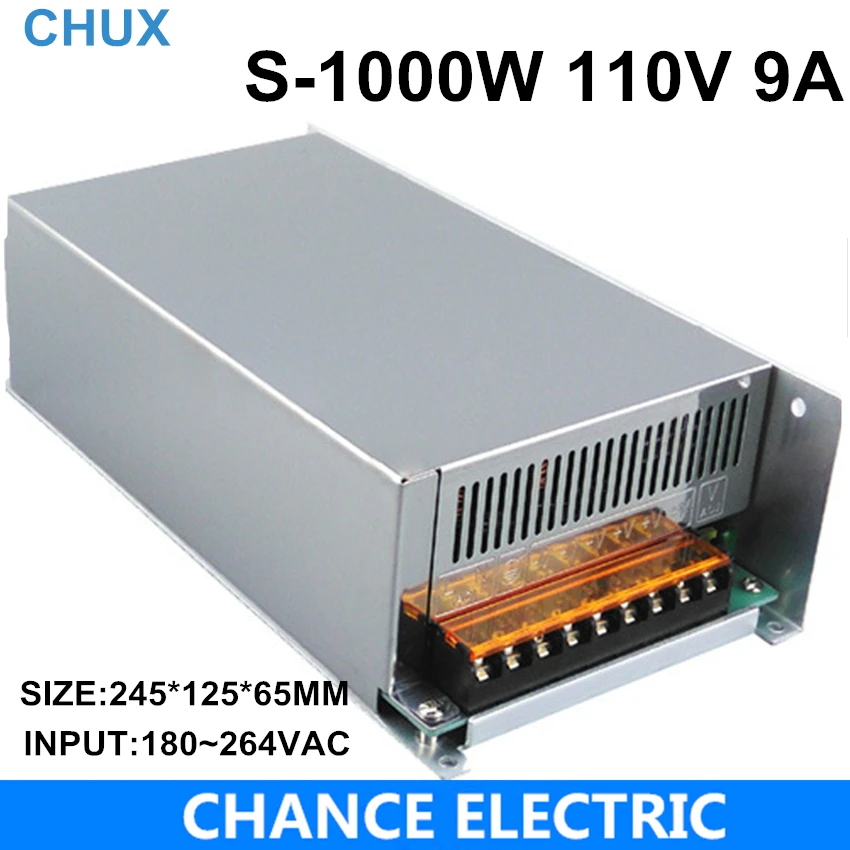 

CHUX 1000W Switching Power Supply 110v dc output 9A AC input Single Output LED Transformer Power Supplies