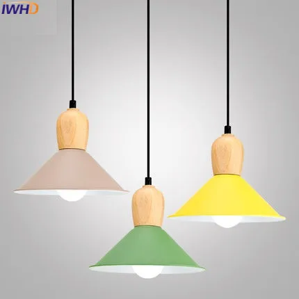 

IWHD Single Head Modern LED Pendent Lights Color Iron Luminaire Home Lighting Fixtures Pendant Lamp For Kitchen Lamparas Lustre