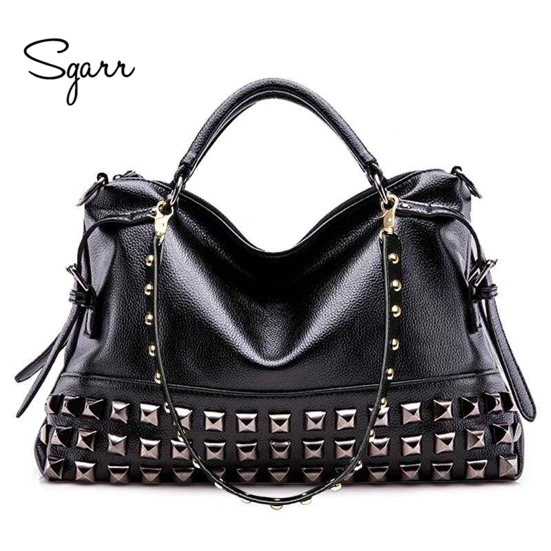 SGARR LUXURY Leather Women Shoulder Bag Brand Designer leather handbags Skin Crossbody bag Famous Big Female Tote Messenger Bags