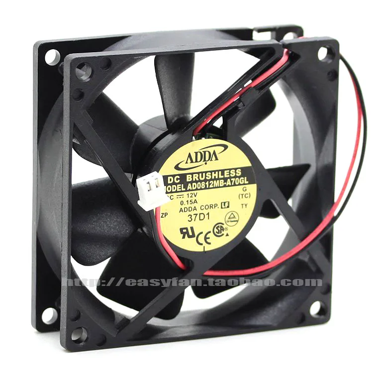 

ADDA AD0812MB-A70GL G DC 12V 0.15A 80x80x25mm Server Cooling Fan