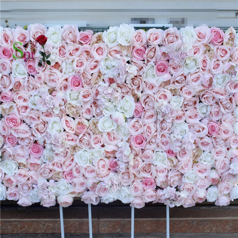 

SPR Free Shipping Artificial rose peony &hydrangea flower wall wedding backdrop artificial flower arrangements