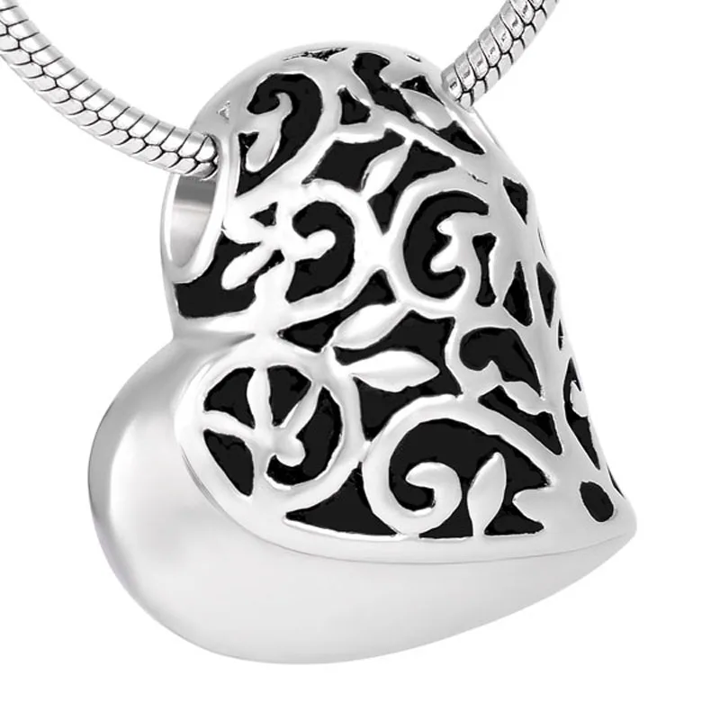 

CMJ8234 Unique Heart Urn Necklace for Ashes Pendant Cremation Jewellery Keepsake Memorial Funeral Pendant Kolye