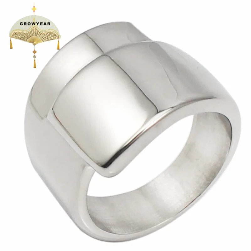 Women Fashion Jewelry Shiny Silver Color Finger Rings Irregular Ring Stainless Steel Casual Party Ring Size 6 7 8 9 10 11