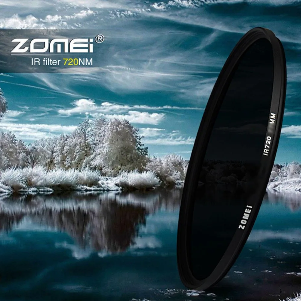 Zomei Original 58mm IR Filter 680NM 720NM 760NM 850NM 950NM X-Ray Glass Infrared Filter For Canon Nikon Sony Pentax Hoya lens