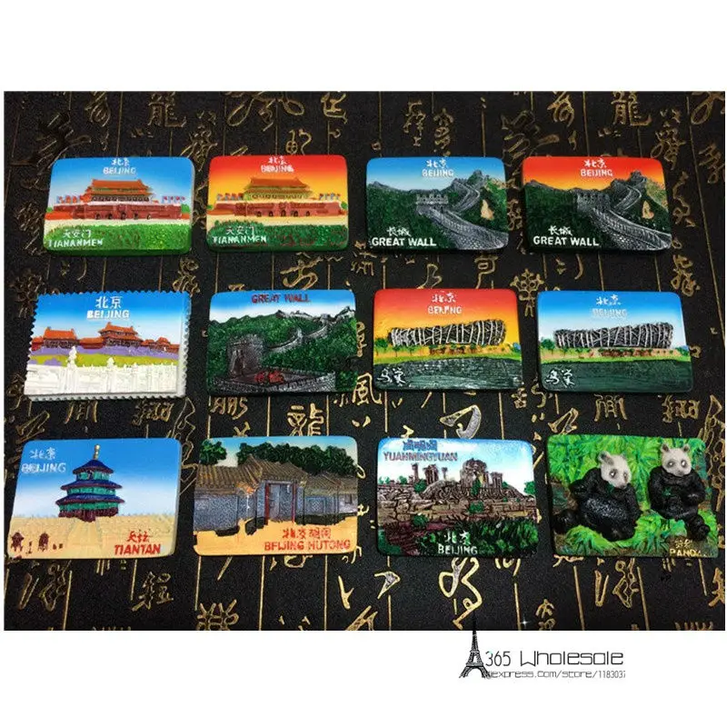 Free shipping China Beijing Tourist Souvenir Fridge Magnets Figures Great Wall home decoration toy party supply kids gifts