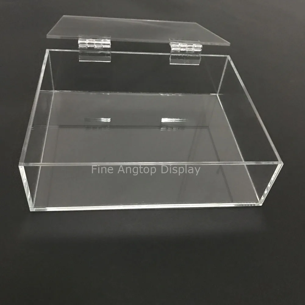 

Оптовая продажа 1 шт прозрачный акриловый ящик для хранения ювелирных изделий для хранения колец ожерелье кулон серьги
