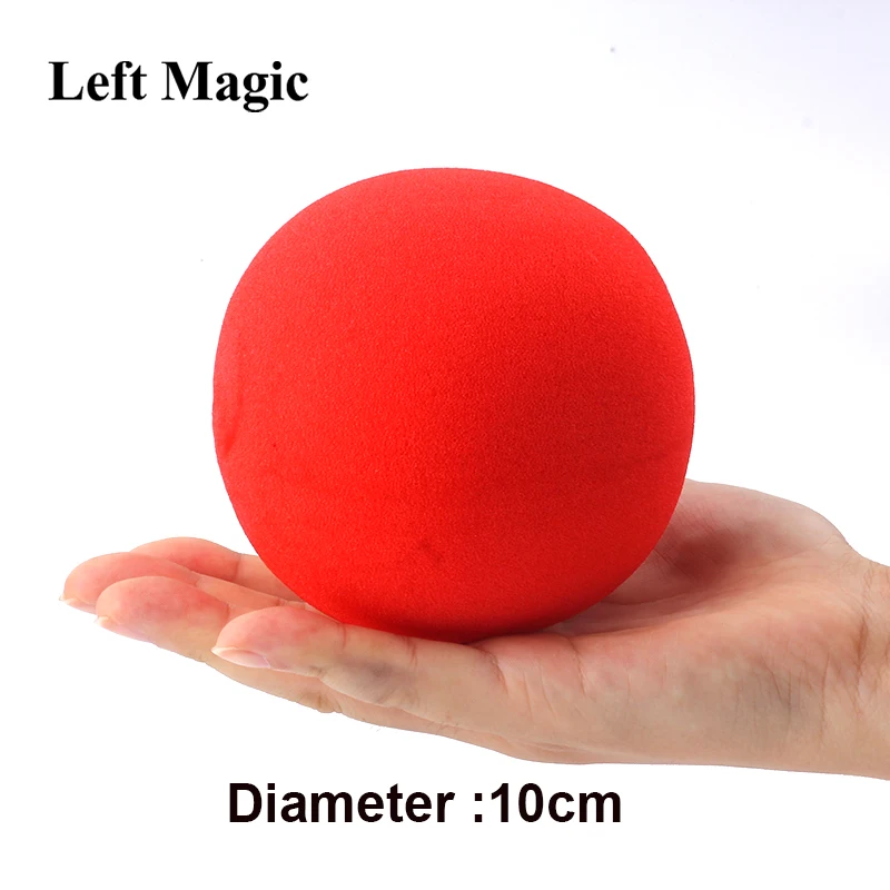 1 Pcs Big Red Magic Sponge Ball (10cm Diameter) Magic Tricks Soft Ball Excellent Elasticity Classic Ball Street Close Up Magic