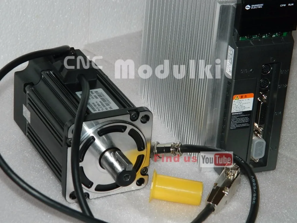 AC Servo Motor 80SM02430 & Driver NEW Original Shanghai Electric KT270H20 Complete System 3 Kits 3 Axes 750W 2.4 Nm CNC MODULKIT