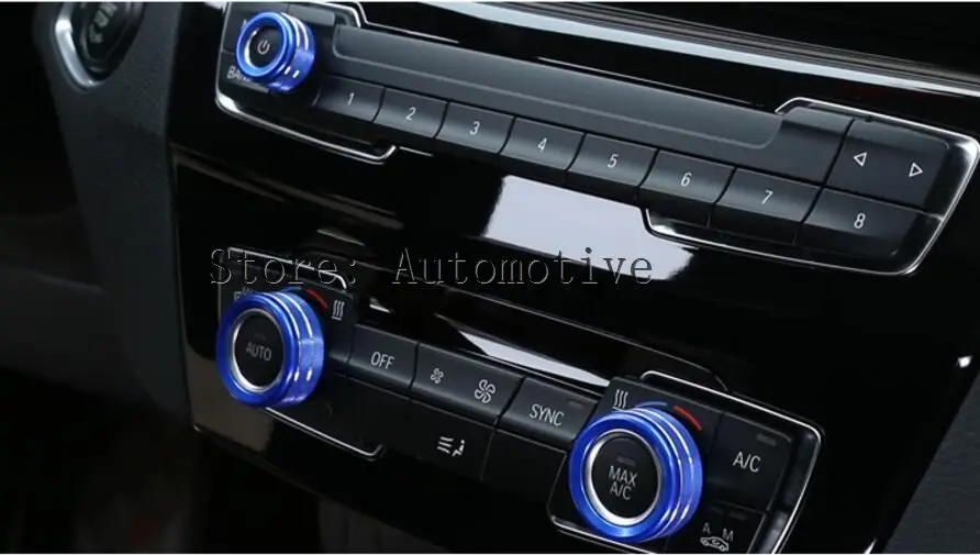 

3Pcs/set For BMW 1 2 3 4 Series F30 F34 F46 GT X1 F48 13-17 Car Styling Air Conditioning Knobs Audio Circle Trim Alloy Accessory