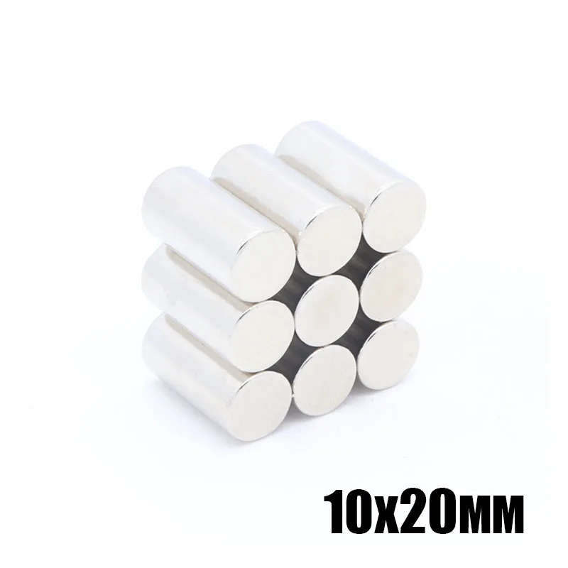 10pcs 10*20mm Strong Round Magnets Dia 10x20 mm Neodymium Magnet Rare Earth Magnet 10*20 Magnet 10x20 mm 10X20 mm