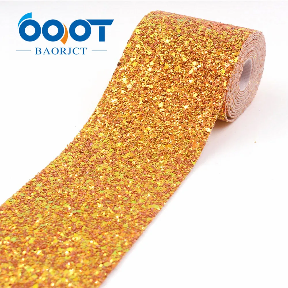 OOOT BAORJCT G-18930-1304,75 mm,2 yards Colorful Flash film Ribbons,Wedding decoration,Garment accessories,DIY handmade material