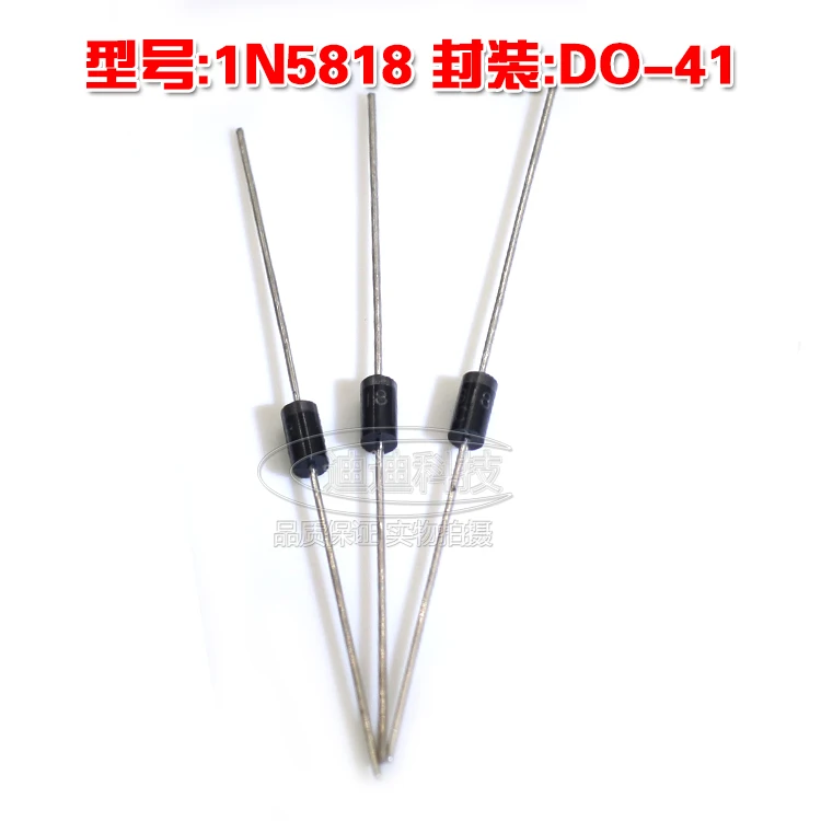 جديد 1N5818 DO-41 مقوم ثنائي الصمام الثنائي الناتج 30 فولت 1A 1n5818 do-41