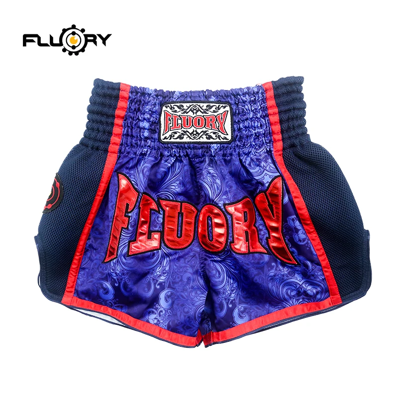 unisex printing flower muay thai shorts retro mma shorts kick boxing pants