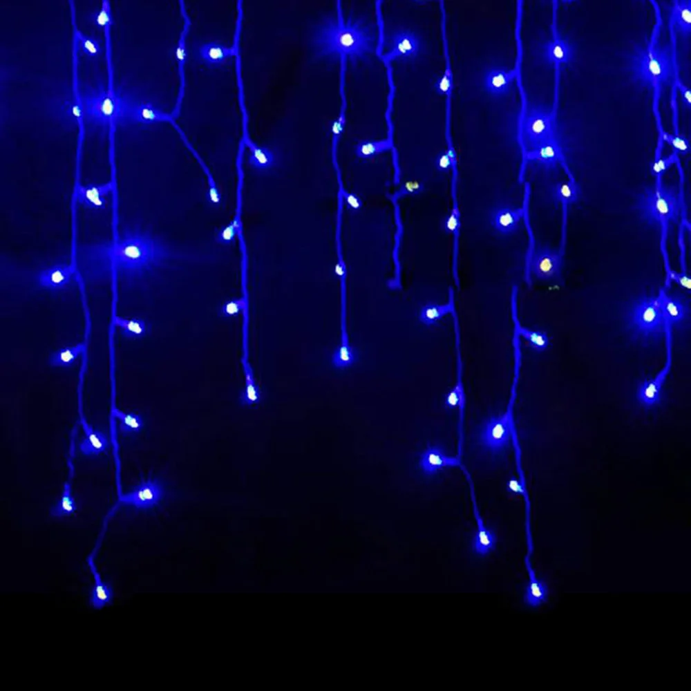 Imagem -03 - Luzes de Natal Decoração ao ar Livre Metros Droop 0.40.6m Led Cortina Icicle String Luzes Ano Novo Festa de Casamento Guirlanda Luz