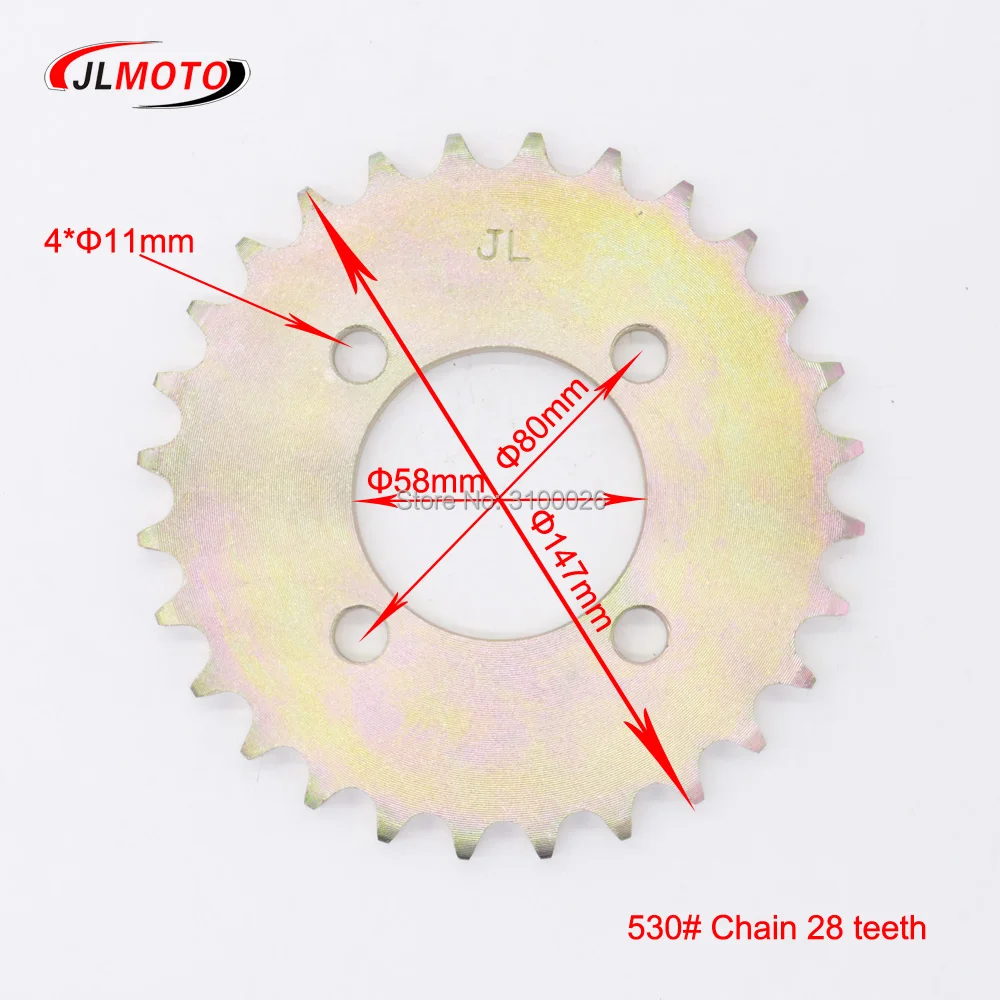 28 denti pignone 530 # catena adatta per la cina ATV Jinling 250cc 300cc cee JLA-931E Quad parti della bici