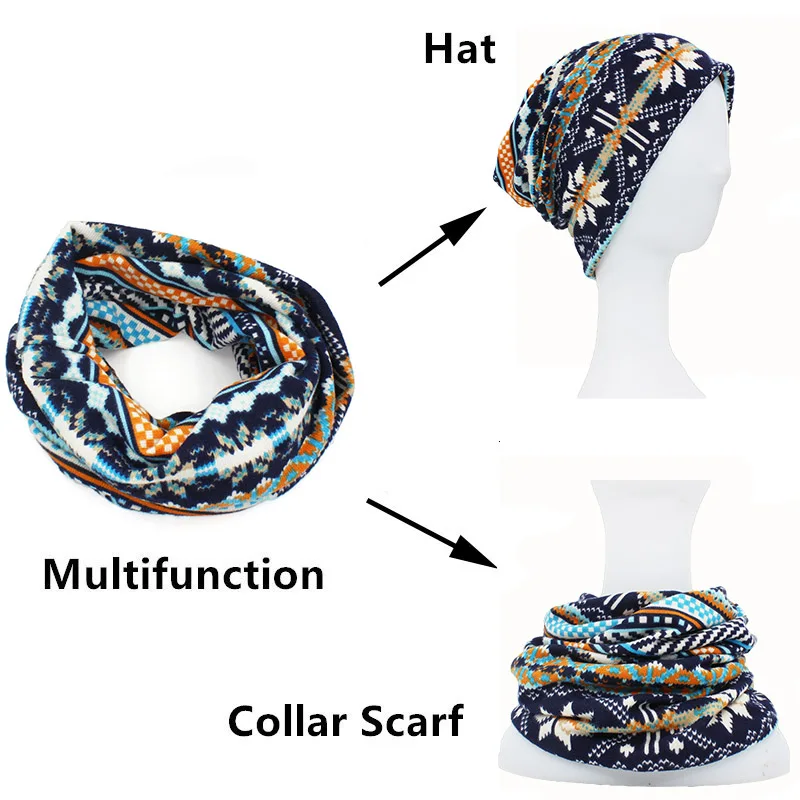 LOVINGSHA Autumn Winter Classical Design Hats For Men Thin Hat Multifunction Women Skullies Beanies Fashion Feminino Scarf HT113