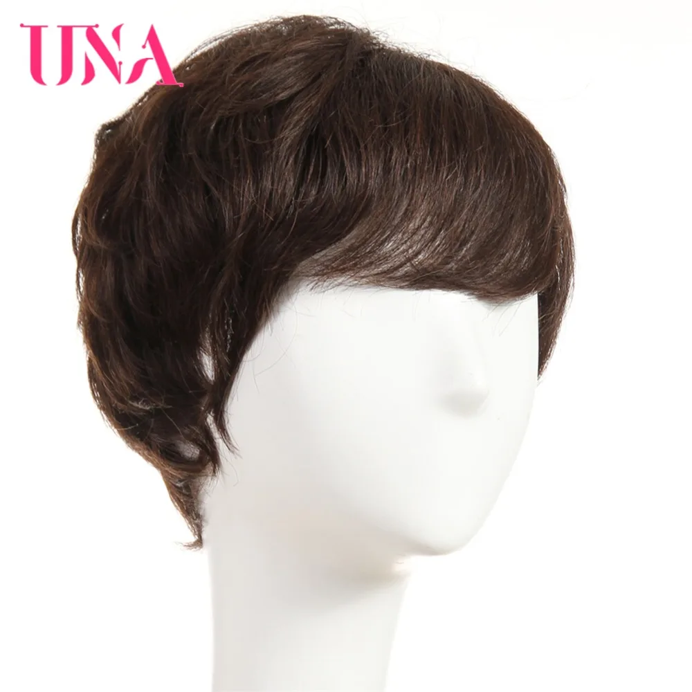 UNA Human Hair Wigs For Women Remy Human Hair 120% Density Brazilian Straight Human Hair Wigs 6\