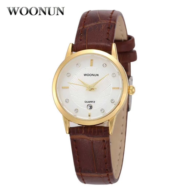 Relogio Feminino WOONUN Womens Watches Genuine Leather Band Japan Quartz Wrist Watches For Women Casual Ladies Watches hodinky