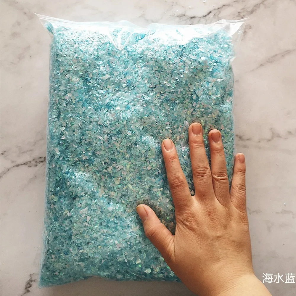 500 g Bonbonpapier, 15 Farben, Muschelpapier, Schleimfüller, Tonspielzeug, DIY-Schleimzubehör, Dekor, Gelee, Schlamm, Handgummi, Ton, Kind – Detail 5
