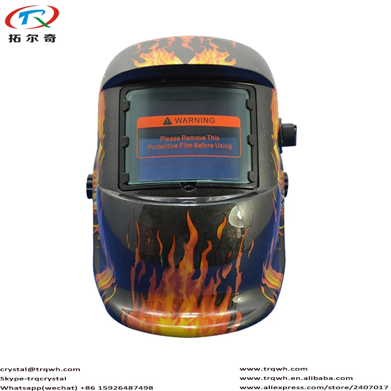 Black Flame Skeleton Tig Mig Solar Lithium Battery Welding Helmet/Electric Mask/Soldering Mask+Weld Glove TRQ-HD07-2233DE