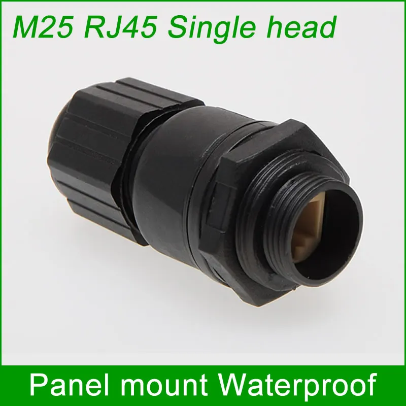 RJ45 Metal shielded waterproof socket Outdoor AP bridge RJ45 panel mount connector LAN adapter quickly assembly Factory sell