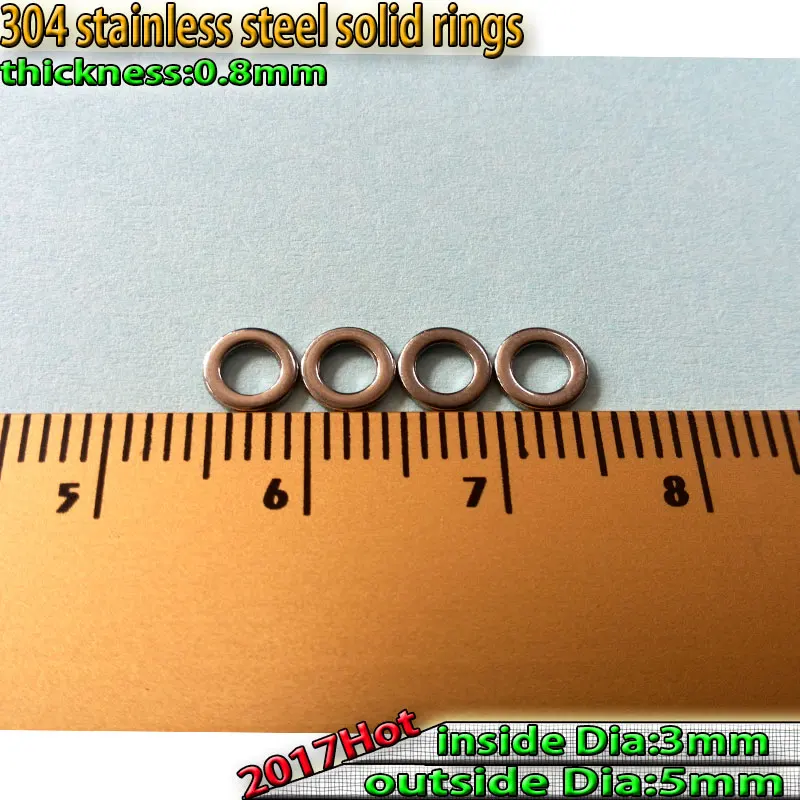 2017new fishing solid ring 0.8mm3.5mm5.5mm good 304 stainless steel saltwater lure quantily:80pcs/lot