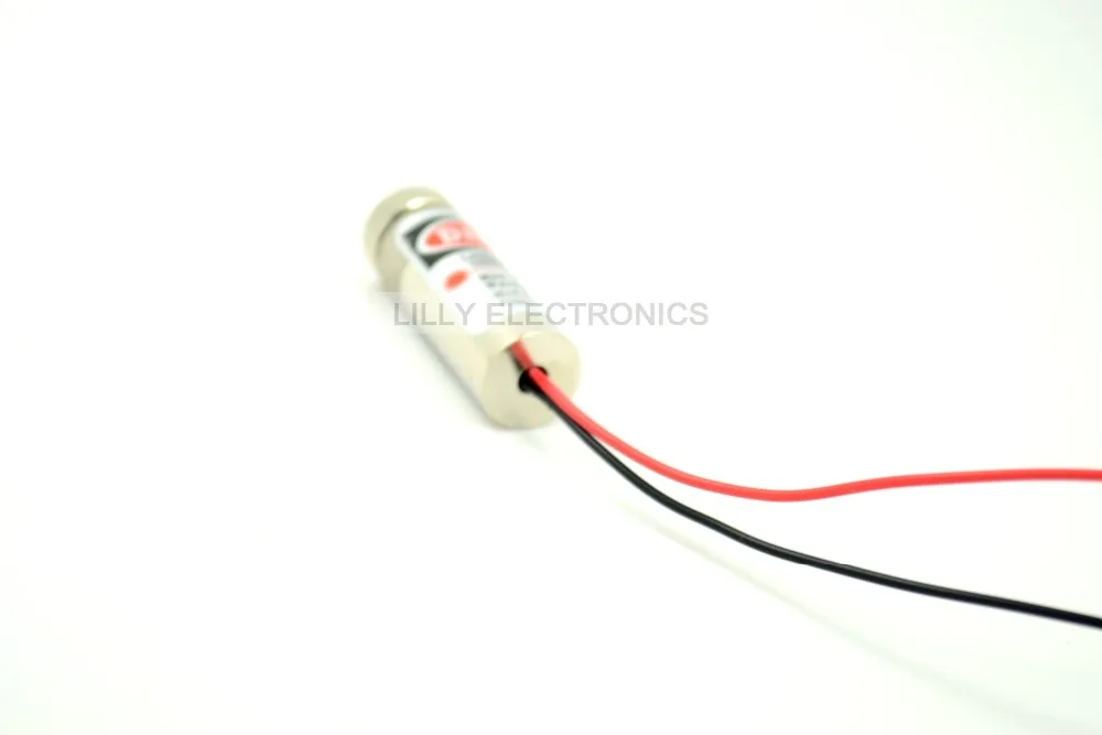 650nm 5 mW Rode Laser Kruis Module met Glas Lens 12x35mm 3-5 V DC
