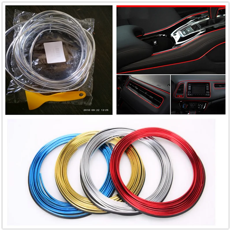 Car interior Decoration thread sticker Insert Air Outlet Strip Accessories for Renault Initiale Fluence Alpine Wind R-Space