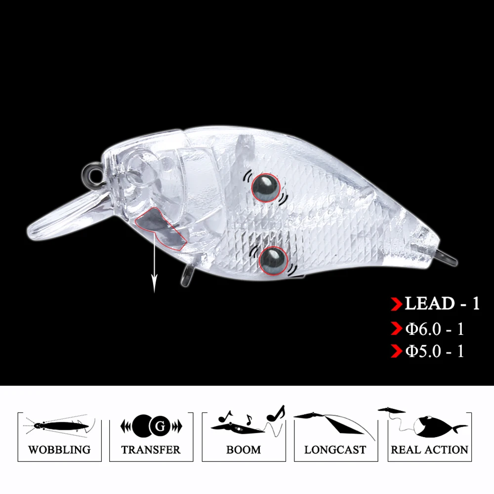 FTK 9g cebo de manivela Señuelos de pesca duros Crankbait Artificial 5cm Swimbait Minnow cebo de pesca aparejos Wobblers - imagen 5
