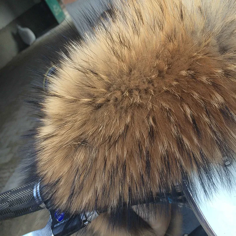 2024 new Woman real raccoon hair scarf woman 100% pure natural raccoon fur collar shawl warm winter fur collar scarf large