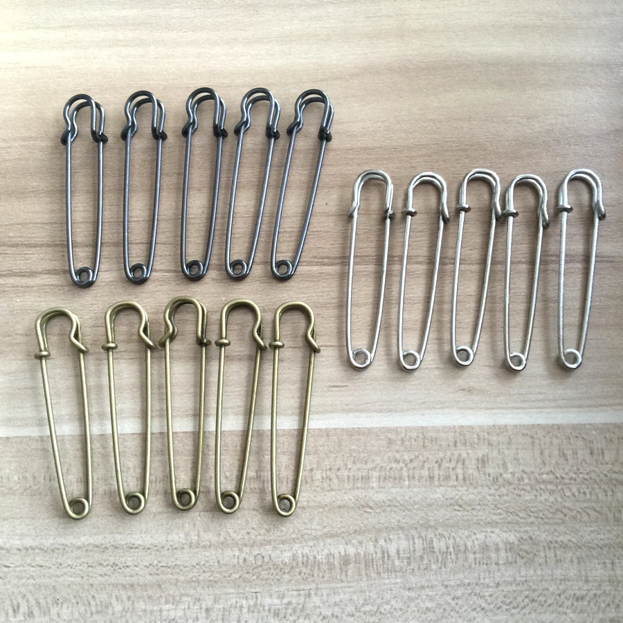 5pcs/lot EDC Outdoor tools Safety Pins Brooch Blank  Pin Broochs Survival Accessories Travel Kit