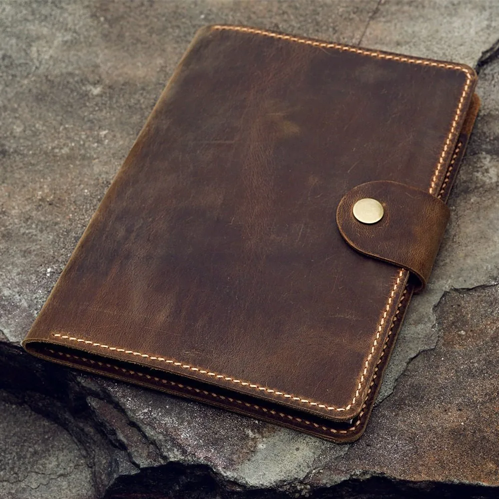 Personalized real genuine leather cover case for RHODIA pad
