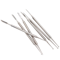 1pc Dental Wax Carving Sculpting Knife Double Head Blade Stainless Steel Double Side Clay Carving Tool Dentist Pick Wax