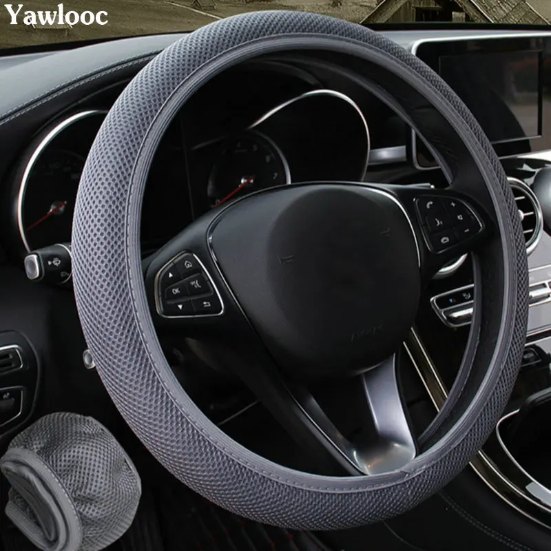 Sandwich Fabric Handmade Steering Wheel Four Season Car Auto Universal Elastic Skid Proof Steering-Wheel Covers Car Styling