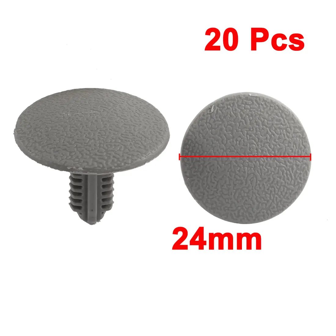 X Autohaux 10/20/30/40/50Pcs 7x17x24mm 7x30x25mm Gray Plastic Splash Guard Moulding Rivet Fastener Retainer Bumper Fender Clips