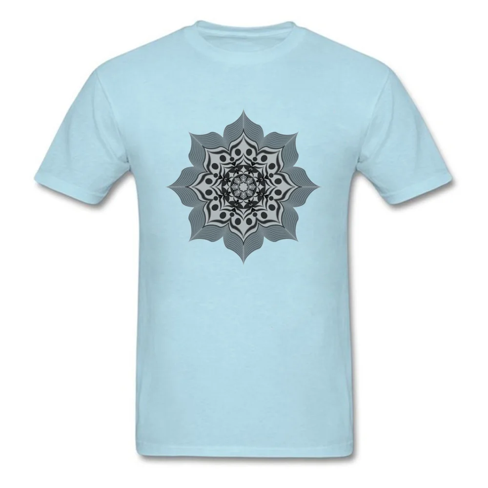 Good Nice T Shirt For Men Indian Thai OM Flower Mandala Summer Autumn Cheap Classic Pattern T-Shirts Pure Cotton Crew Neck