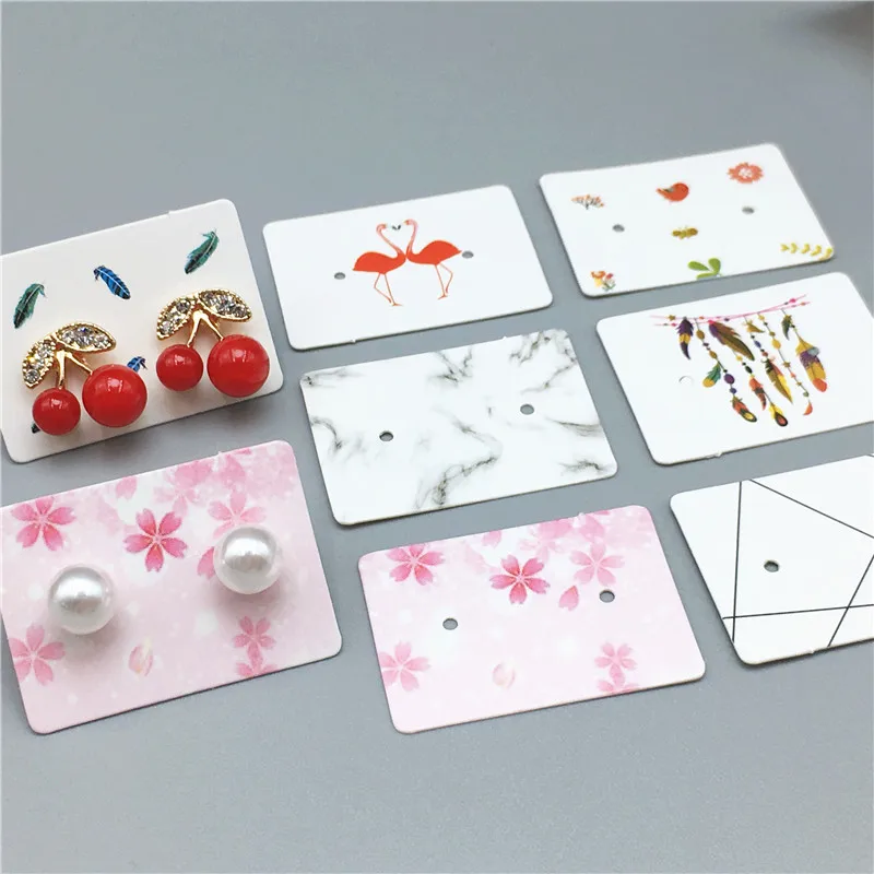 

600pcs Paper Jewelry display Card ,little Accessories Boutique Packing Card Ornament paper Tag For ladies 3.5x2.5cm