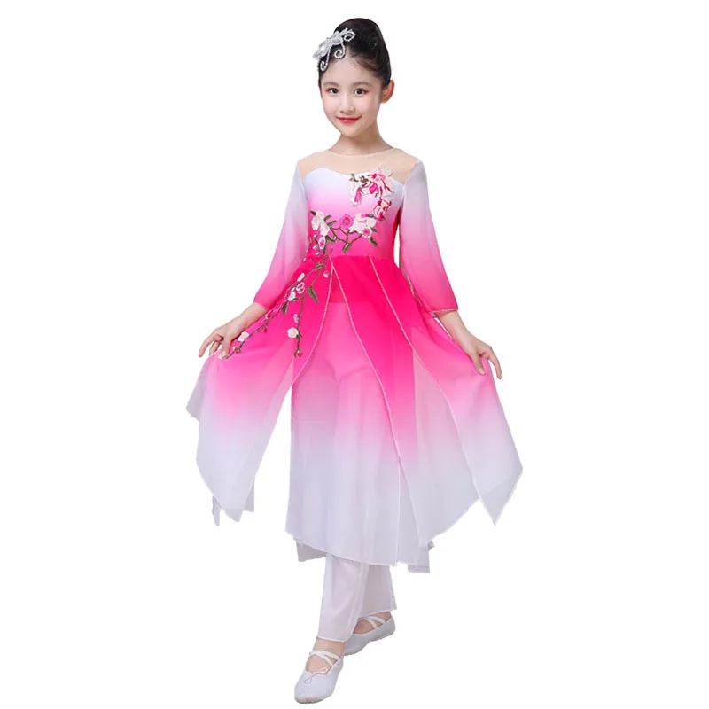 Stile cinese nuovo stile hmong vento nazionale per bambini costumi di danza classica eleganti costumi per bambini