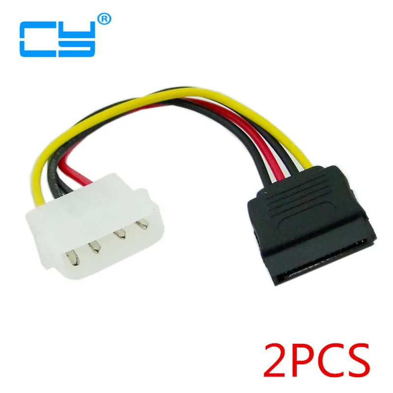 

2pcies/lot Hard Disk IDE to Serial ATA SATA II 15 Pin Power supply Cable connector 10cm