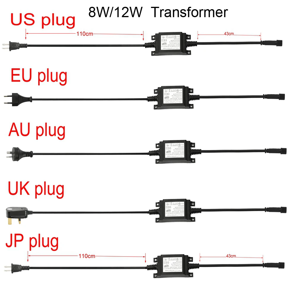 FVTLED 100-240V Transformer LED Driver UL TUV GS SAA PSE SAA CUL Power Supply 8W 12W 30W 48W IP67 Waterproof For LED Deck Light