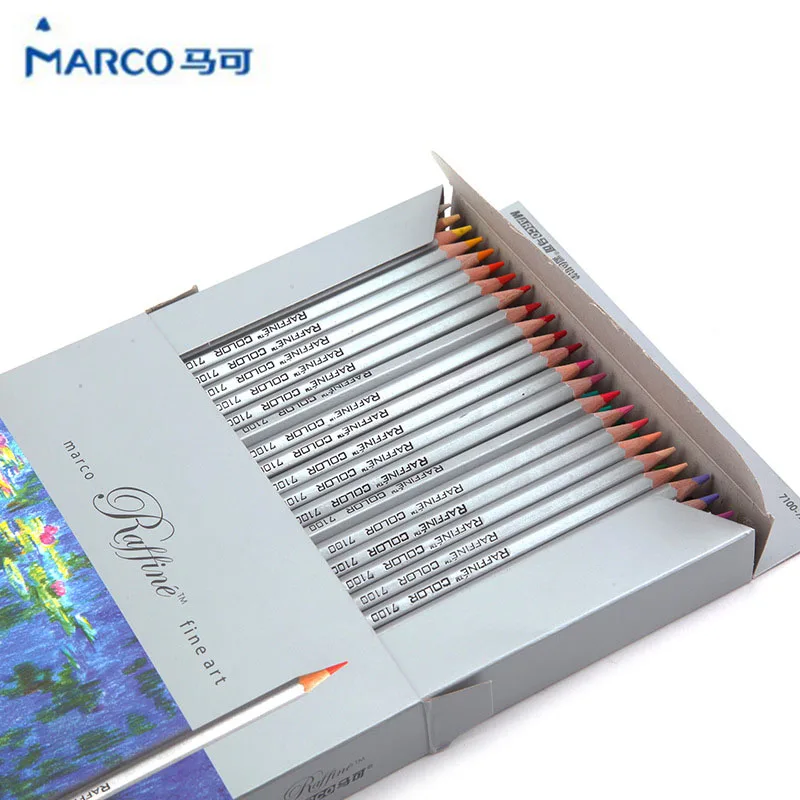 Marco raffiné beaux - arts crayons de couleur 72 couleurs dessin Sketches Mitsubishi couleur crayon fournitures scolaires Secret Garde crayon