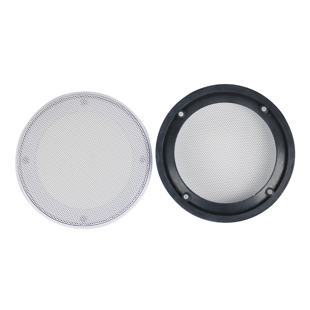 GHXAMP 5 inch 6.5 inch 8 inch Subwoofer Car Speaker Grill Mesh Auto LoudSpeaker Decorative Protective Cover ABS High-end White