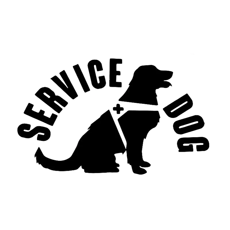 13.2*7.8cm Service Dog Cute Interesting Fashion Animals Car Stickers Vinyl Decals Motorcycle Car Styling Car Accessories