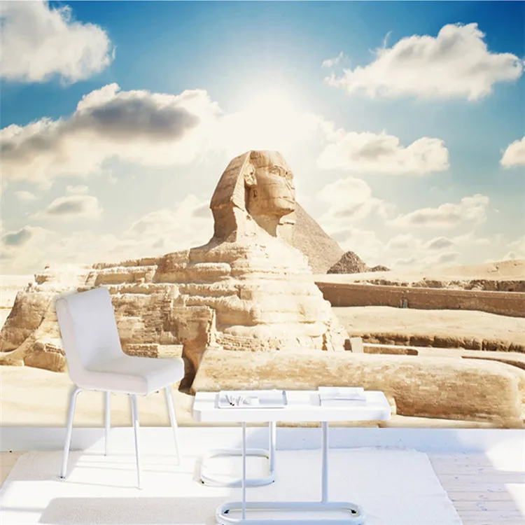 

Custom 3D Photo Wallpaper Classic Egyptian Sphinx Large Mural Living Room Bedroom Office TV Backdrop Wallpaper Home Decoration