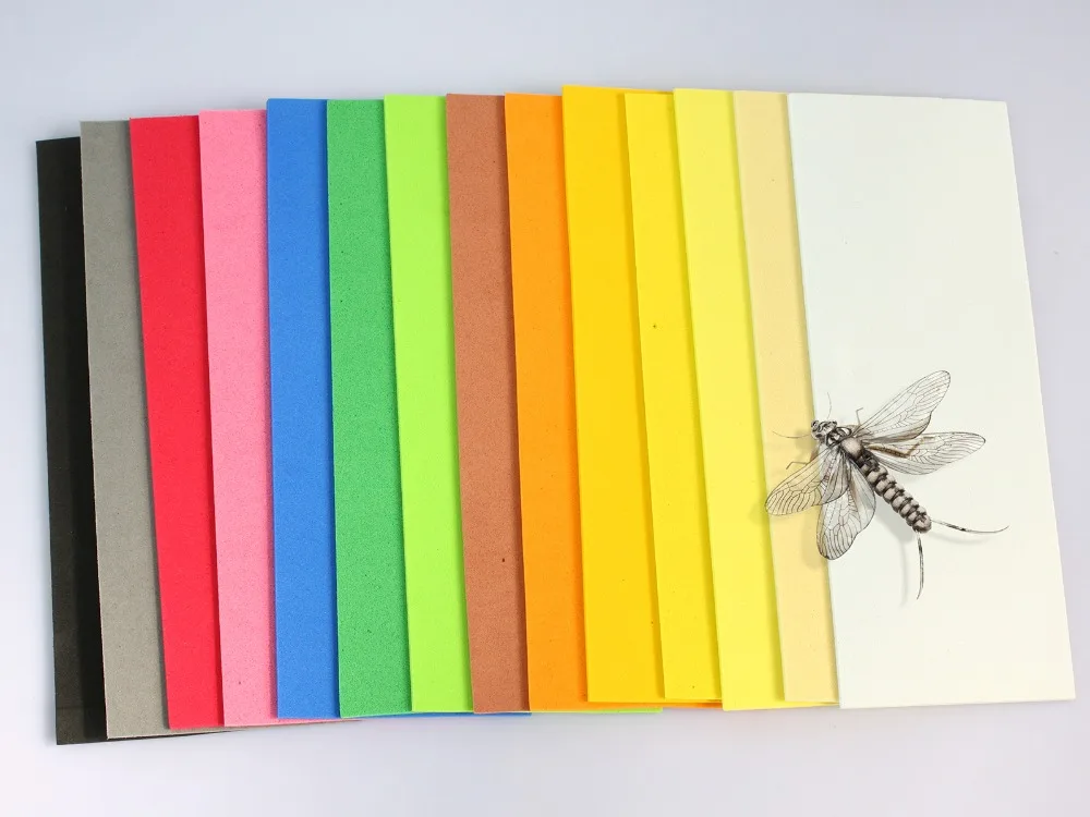 Colored Foam For Realistic Flies,14 Colors,Available in 2 sizes 1 mm And 2 mm,Fly Tying Material