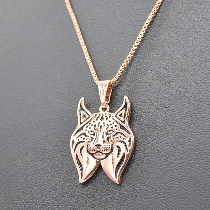 Women Alloy Cat Necklaces Vintage Metal Lynx Pendant Necklaces For Lovers Drop Shipping