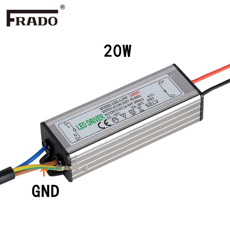 Imagem -02 - Driver de Led 10w 20 30 50 70 Conversor Ac85265v para Dc2238v sem Cintilação Driver de Led Faça Você Mesmo para Holofote de Luz de Inundação Ip67 à Prova Dágua